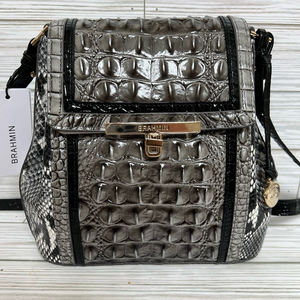 NWT Brahmin Margo in Steel Fontaine